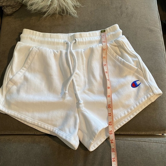 Champion White Cotton Drawstring Reverse Weave Shorts Size Small - Picture 9 of 10